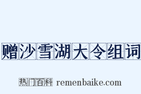 赠沙雪湖大令组词是什么意思的图片